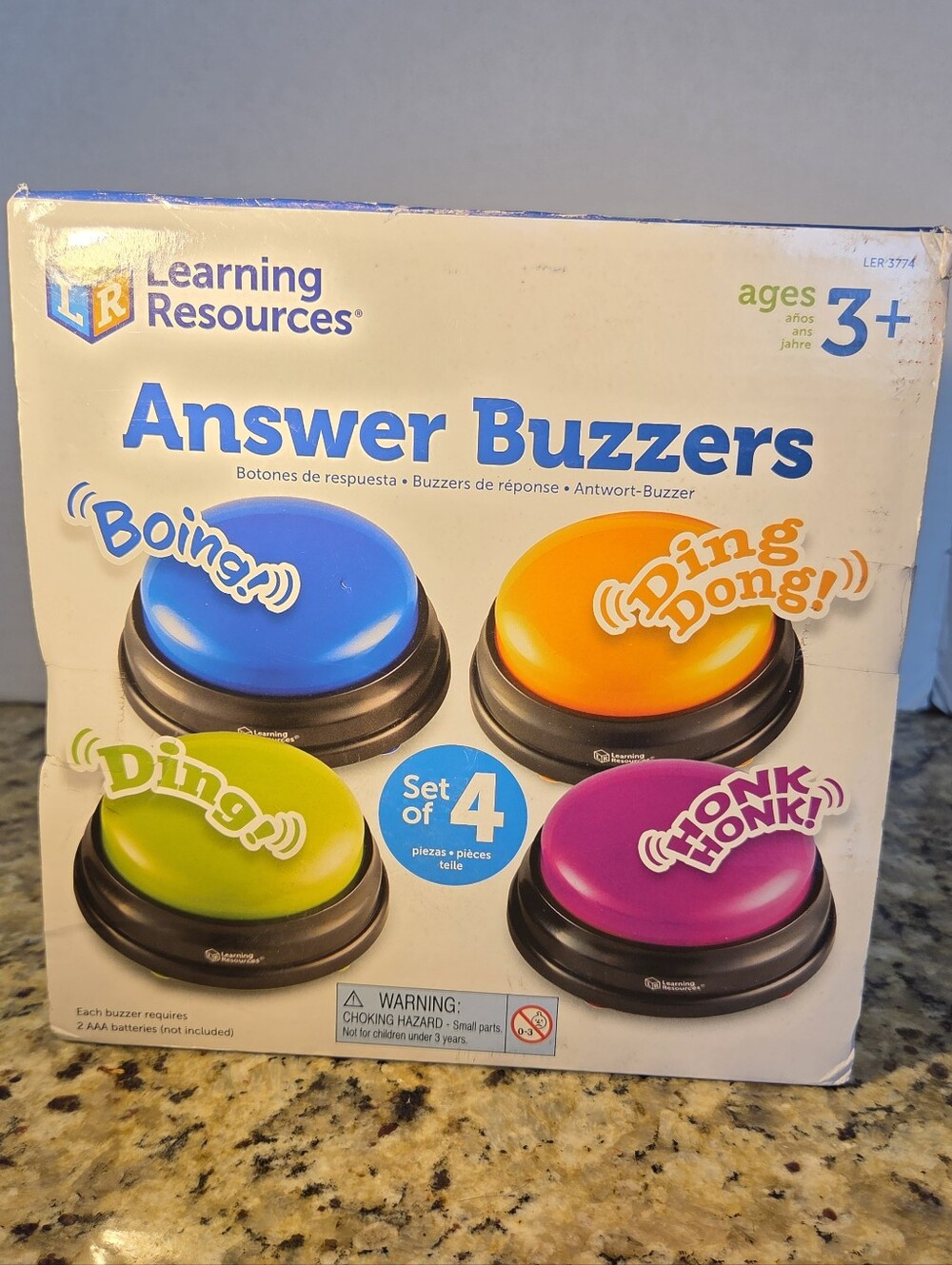 Learning Resources Game Show Answer Buzzers Sounds Classroom Buttons Ages 3+ NEW